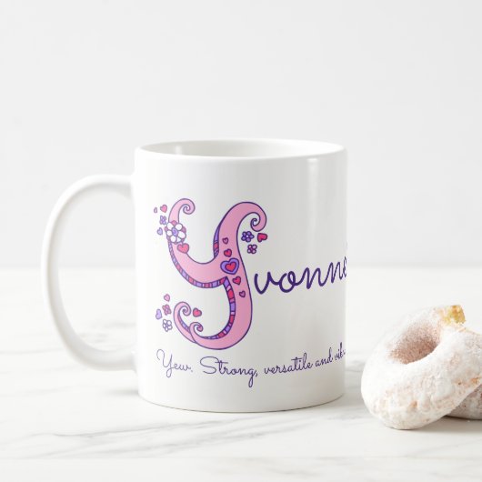 Tasse de monogramme personnalisée par (Avec donut)