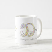 Tasse de monogramme signification nom lettre D (Devant droit)