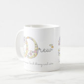 Tasse de monogramme signification nom lettre D (Devant gauche)