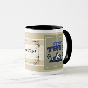 Tasse de montagne personnalisée « Restez Vrai » –