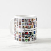 Tasse de mosaïque de gazouillement - customisée (Devant gauche)