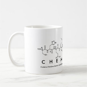 Tasse de mot de peptide de chimie