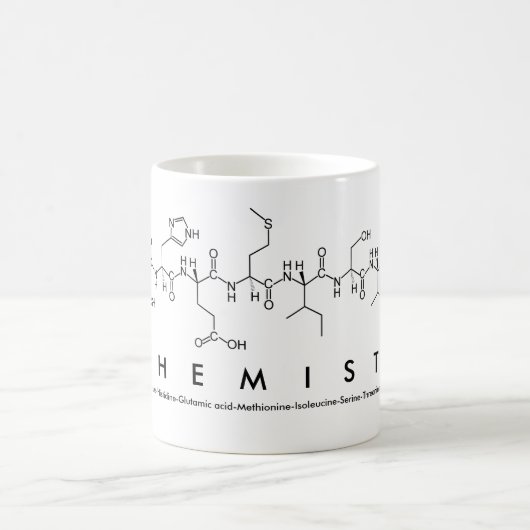 Tasse de mot de peptide de chimiste (Centre)