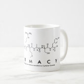 Tasse de mot de peptide de pharmacie (Devant droit)