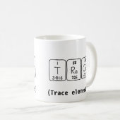 Tasse de mot de table périodique de trace (Devant droit)