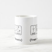 Tasse de mot de table périodique de trace (Centre)