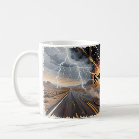 Tasse de motard d'explosion d'autoroute Née pour ê (Gauche)