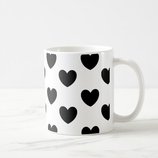 Tasse de motif de coeurs (Droite)