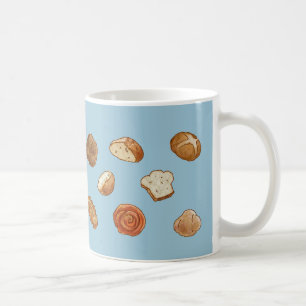 Tasse de motif de pain et de pâtisserie -
