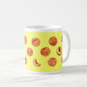 Tasse de motif de pêche - jaune (Devant droit)