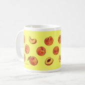 Tasse de motif de pêche - jaune (Devant gauche)