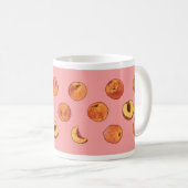 Tasse de motif de pêche - rose (Devant droit)