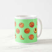 Tasse de motif de pêche - vert (Devant droit)