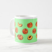 Tasse de motif de pêche - vert (Devant gauche)