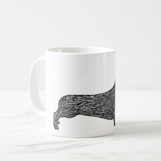 Tasse de motif de teckel (Devant gauche)