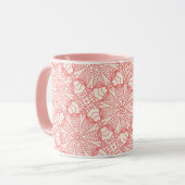 Tasse de motif rose complexe (Devant gauche)