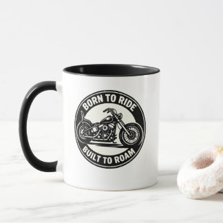 Tasse de moto chopper « Né pour rouler, construit 