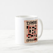 Tasse de mots croisé de zombi (Devant droit)
