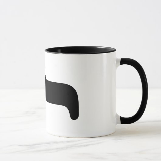 Tasse de moustache de Parenthese de police de (Droite)