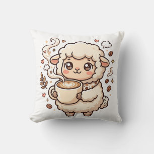Tasse de mouton Kawaii Coussin en forme de cœur