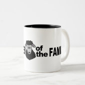 Tasse de MOUTONS NOIRS - choisissez le style et la (Devant droit)