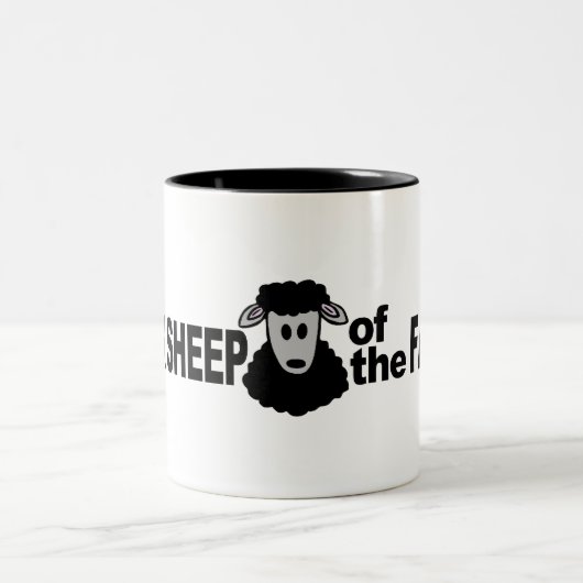 Tasse de MOUTONS NOIRS - choisissez le style et la (Centre)
