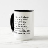 Tasse de moutons noirs de bêlement de bêlement (Devant gauche)