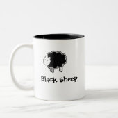 Tasse de moutons noirs de moutons blancs (Gauche)