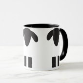 Tasse de moutons noirs et blancs (Devant droit)