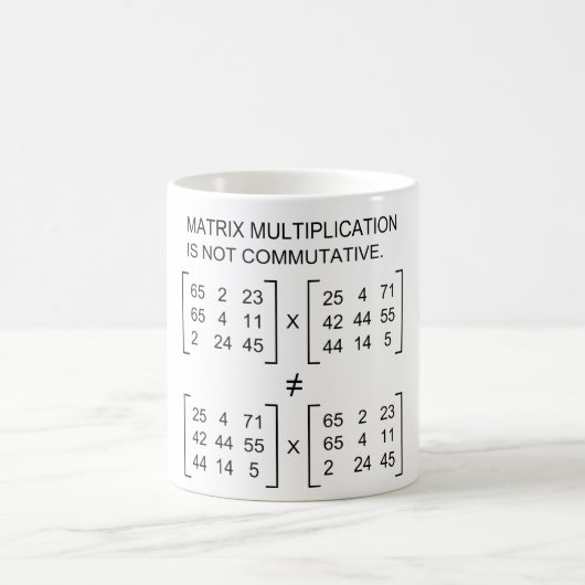 Tasse de multiplication de Matrix (Centre)