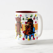 Tasse de musicien de trio de ficelle de teckel (Devant droit)