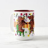 Tasse de musicien de trio de ficelle de teckel (Devant gauche)