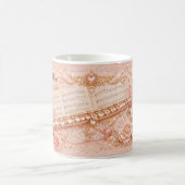 Tasse de musique à flûte rose florale (Centre)
