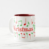 Tasse de musique de Noël ! (Devant gauche)