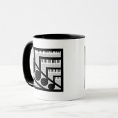 Tasse de musique de piano (Devant gauche)
