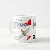Tasse de mustang de P-51 Tuskegee (Devant gauche)