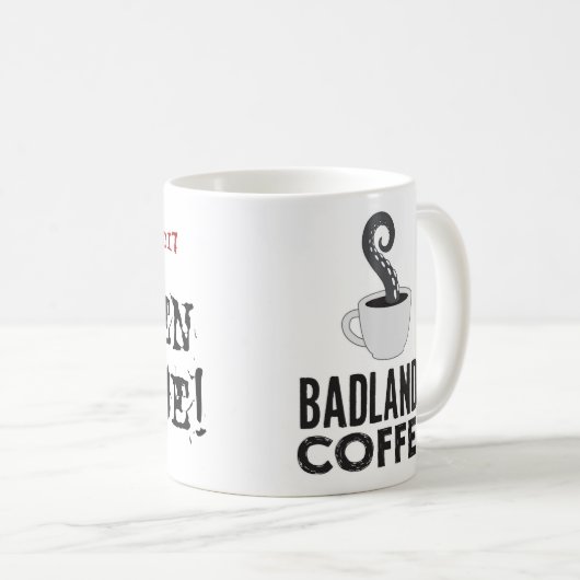 Tasse de Myschievia 2017 de café de bad-lands (Devant droit)