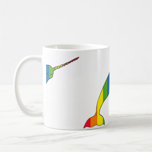 Tasse de Narwhal d'arc-en-ciel (Gauche)