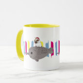 Tasse de Narwhal de carlin de licorne (Devant gauche)