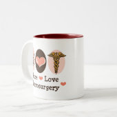 Tasse de neurochirurgie d'amour de paix (Devant gauche)