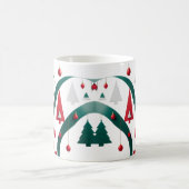 Tasse de Noël à géométrie abstraite moderne (Centre)