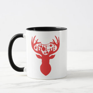 Tasse de Noël avec des ornements sur le renne