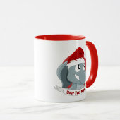 Tasse de Noël avec joli éléphant de dessin animé (Devant droit)