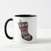 Tasse de Noël avec le bas de plaid (Gauche)
