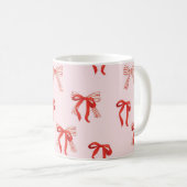 Tasse de Noël avec mignon arc rouge (Devant droit)