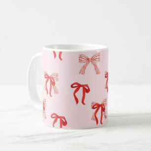 Tasse de Noël avec mignon arc rouge