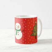 Tasse de Noël avec Père Noël, Sapin et Bonhomme de (Devant droit)