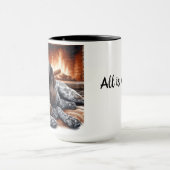 Tasse de Noël avec un German Shorthaired Pointer e (Centre)