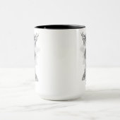 Tasse de Noël avec une belle gravure de cerf antiq (Centre)