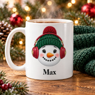Tasse de Noël Bonhomme de Neige Amateur de Musique